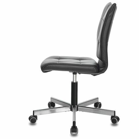 Офисное кресло Brabix Stream MG-314 (без подлокотников, пятилучие серебристое, экокожа, черное) 532077 в Магадане - изображение 3