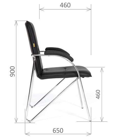 Офисное кресло CHAIRMAN 850 Экокожа Terra 118 черная в Магадане - изображение 2