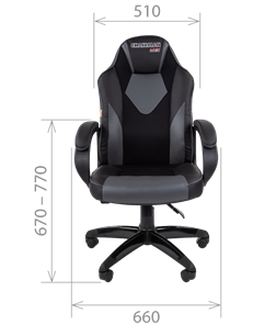 Офисное кресло CHAIRMAN GAME 17, цвет черный / серый в Магадане - предосмотр 1