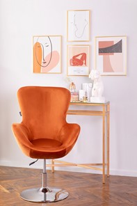 Кресло компьютерное Беннет-1, Микровелюр оранжевый в Магадане - предосмотр 3