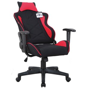 Офисное кресло Brabix GT Racer GM-100 (подушка, ткань, черное/красное) 531820 в Магадане - предосмотр 1
