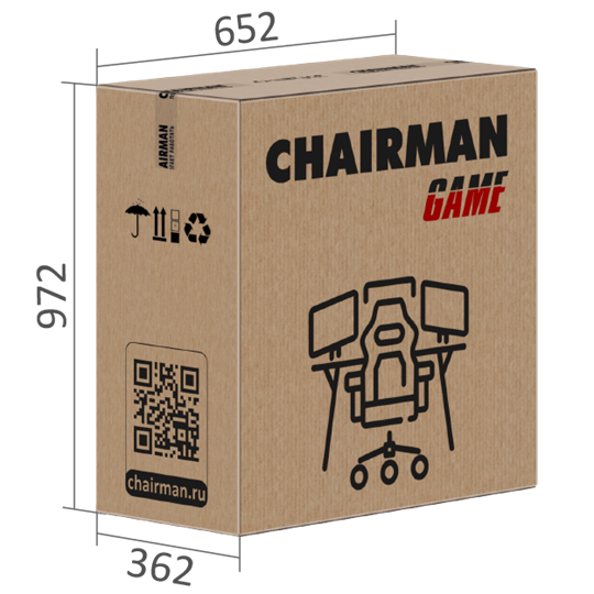 Игровое кресло CHAIRMAN GAME 35 с выдвижной подставкой для ног Ткань  черная / Ткань красная в Магадане - изображение 9