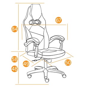Кресло компьютерное ARENA флок , коричневый/бежевый, 6/7 арт.14130 в Магадане - предосмотр 18