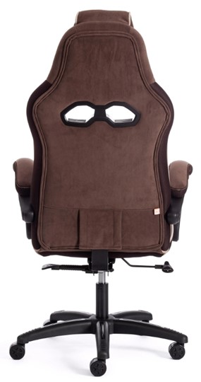 Кресло компьютерное ARENA флок , коричневый/бежевый, 6/7 арт.14130 в Магадане - изображение 5