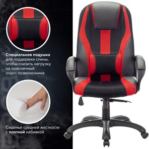 Компьютерное кресло Brabix Premium Rapid GM-102 (экокожа/ткань, черное/красное) 532107 в Магадане - предосмотр 5