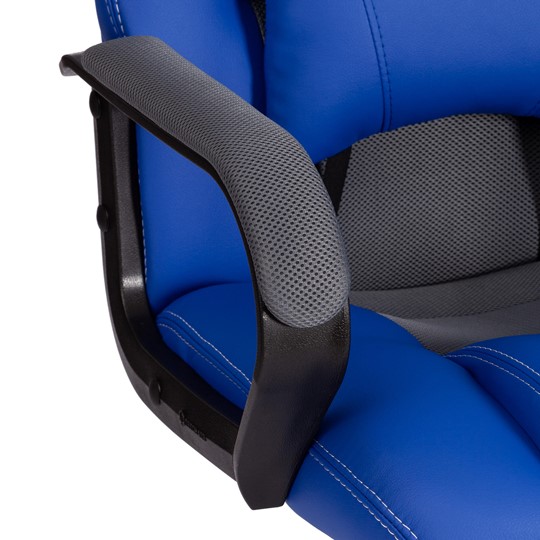 Компьютерное кресло DRIVER (22) кож/зам/ткань, синий/серый, 36-39/TW-12 арт.21153 в Магадане - изображение 11