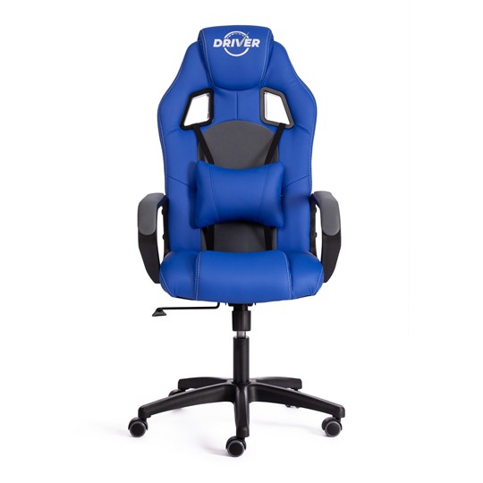Компьютерное кресло DRIVER (22) кож/зам/ткань, синий/серый, 36-39/TW-12 арт.21153 в Магадане - изображение 5