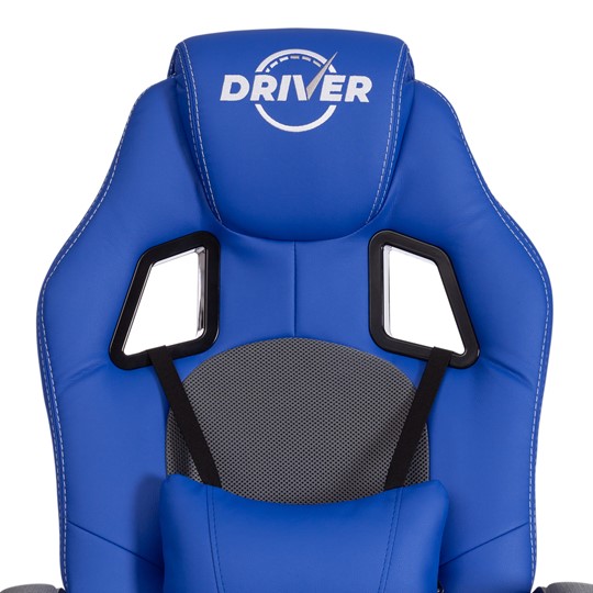 Компьютерное кресло DRIVER (22) кож/зам/ткань, синий/серый, 36-39/TW-12 арт.21153 в Магадане - изображение 7