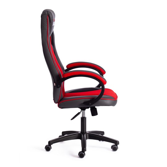 Кресло компьютерное RACER GT new кож/зам/ткань, металлик/красный, арт.13249 в Магадане - изображение 1
