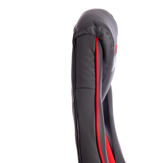 Кресло компьютерное RACER GT new кож/зам/ткань, металлик/красный, арт.13249 в Магадане - изображение 11