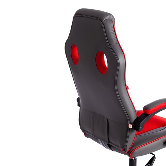 Кресло компьютерное RACER GT new кож/зам/ткань, металлик/красный, арт.13249 в Магадане - изображение 13