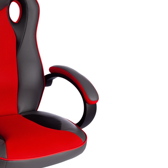 Кресло компьютерное RACER GT new кож/зам/ткань, металлик/красный, арт.13249 в Магадане - изображение 9