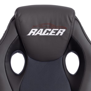 Кресло компьютерное RACER GT new кож/зам/ткань, металлик/серый, арт.13251 в Магадане - предосмотр 7