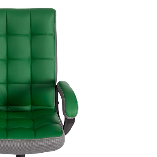 Кресло TRENDY (22) кож/зам/ткань, зеленый/серый, арт.19519 в Магадане - изображение 5