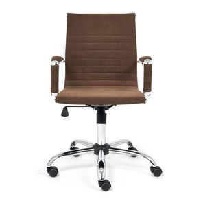 Кресло компьютерное URBAN-LOW флок, коричневый, арт.14446 в Магадане - предосмотр 1
