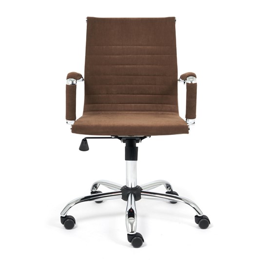 Кресло компьютерное URBAN-LOW флок, коричневый, арт.14446 в Магадане - изображение 1