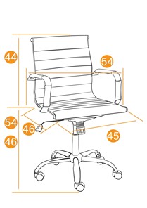 Кресло компьютерное URBAN-LOW флок, коричневый, арт.14446 в Магадане - предосмотр 13