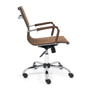 Кресло компьютерное URBAN-LOW флок, коричневый, арт.14446 в Магадане - предосмотр 2