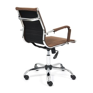 Кресло компьютерное URBAN-LOW флок, коричневый, арт.14446 в Магадане - предосмотр 3