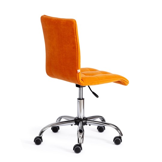 Кресло компьютерное ZERO флок, оранжевый, арт.13499 в Магадане - изображение 2