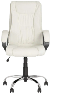 Кресло для офиса ELLY (CHR68) экокожа ECO-50, белая в Магадане