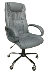 Кресло для офиса ELLY (CHR68) экокожа ECO-70, серая в Магадане