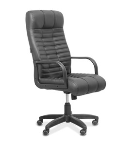 Офисное кресло для руководителя Атлант, экокожа премиум / черная CN1114 в Магадане - предосмотр