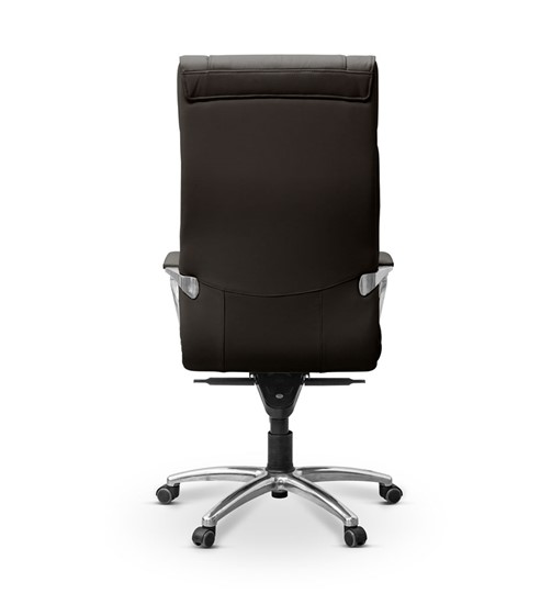 Кресло в офис Олимп X (подлокотники хромированные) экокожа премиум / черная CN1114 в Магадане - изображение 5