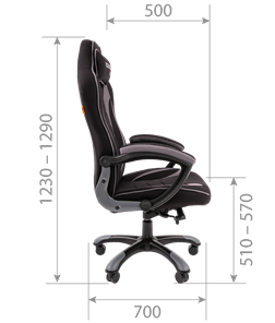 Кресло игровое CHAIRMAN GAME 28 Полиэстер комбинированная ткань красный/черный в Магадане - предосмотр 4
