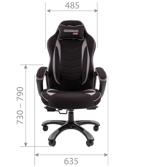 Кресло игровое CHAIRMAN GAME 28 Полиэстер комбинированная ткань оранжевый/черный в Магадане - изображение 5