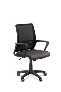 Офисное кресло для сотрудника Акцент, сетка YM/ткань Bahama / черная/серая в Магадане