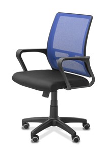 Кресло для сотрудника Акцент, сетка YM/ткань TW / синяя/черная в Магадане - предосмотр