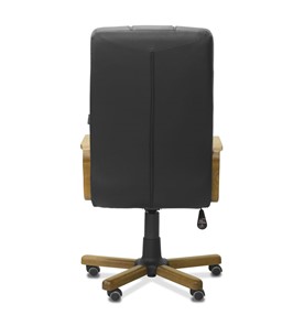 Офисное кресло для руководителя Атлант W, экокожа премиум / черная CN1114/ дерево - орех в Магадане - предосмотр 6