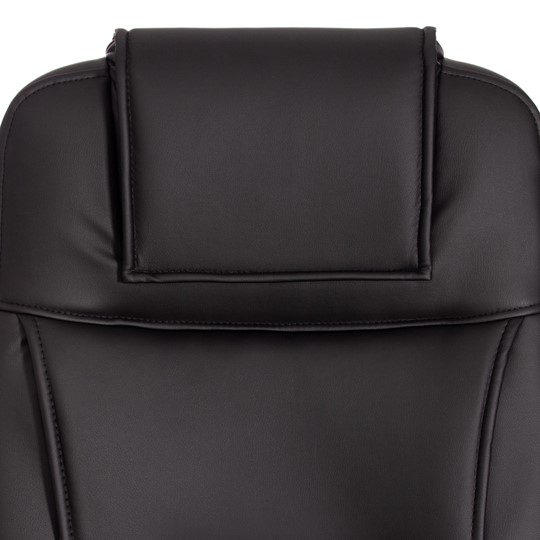 Офисное кресло BERGAMO Хром (22) кож/зам, черный, арт.19370 в Магадане - изображение 7