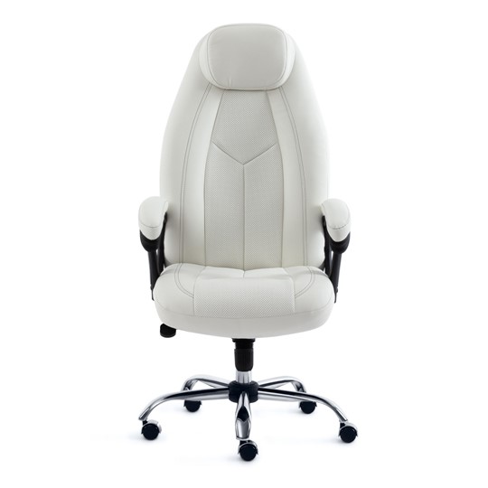 Офисное кресло BOSS Lux, кож/зам, белый, арт.15307 в Магадане - изображение 3