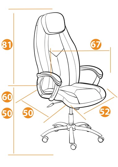 Кресло BOSS Lux, кож/зам, белый, арт.21152 в Магадане - изображение 12