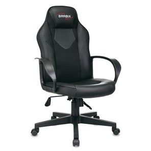 Офисное кресло BRABIX "Game GM-017", экокожа/ткань, черное, 532641, GM-017_532641 в Магадане