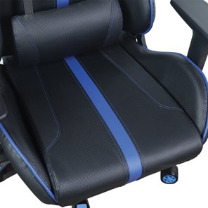 Офисное кресло BRABIX "GT Carbon GM-120", две подушки, экокожа, черное/синее, 531930 в Магадане - предосмотр 10
