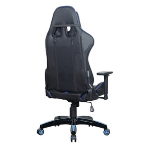 Офисное кресло BRABIX "GT Carbon GM-120", две подушки, экокожа, черное/синее, 531930 в Магадане - предосмотр 5