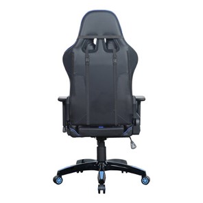 Офисное кресло BRABIX "GT Carbon GM-120", две подушки, экокожа, черное/синее, 531930 в Магадане - предосмотр 6