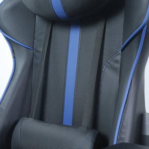 Офисное кресло BRABIX "GT Carbon GM-120", две подушки, экокожа, черное/синее, 531930 в Магадане - предосмотр 9