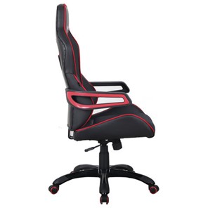 Кресло офисное Brabix Nitro GM-001 (ткань, экокожа, черное, вставки красные) 531816 в Магадане - предосмотр 3