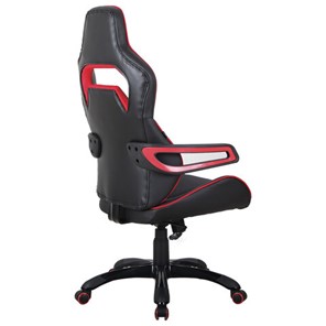 Кресло офисное Brabix Nitro GM-001 (ткань, экокожа, черное, вставки красные) 531816 в Магадане - предосмотр 4