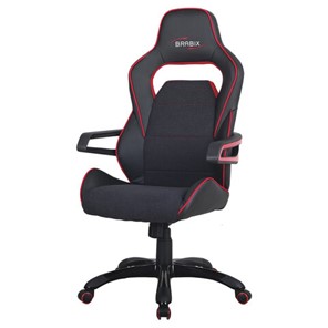 Кресло офисное Brabix Nitro GM-001 (ткань, экокожа, черное, вставки красные) 531816 в Магадане - предосмотр 6