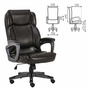 Офисное кресло Brabix Premium Favorite EX-577 (пружинный блок, рециклир. кожа, коричневое) 531936 в Магадане - предосмотр 14