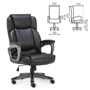 Офисное кресло Brabix Premium Favorite EX-577 (пружинный блок, рециклированная кожа, черное) 531934 в Магадане - предосмотр 14