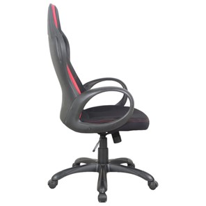 Кресло компьютерное Brabix Premium Force EX-516 (ткань, черное/вставки красные) 531571 в Магадане - предосмотр 2