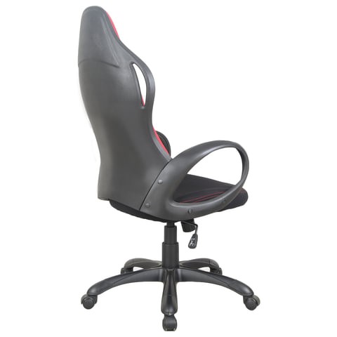 Кресло компьютерное Brabix Premium Force EX-516 (ткань, черное/вставки красные) 531571 в Магадане - изображение 3