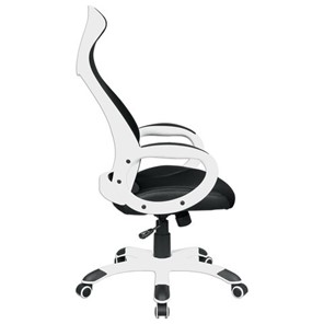 Офисное кресло Brabix Premium Genesis EX-517 (пластик белый, ткань/экокожа/сетка черная) 531573 в Магадане - предосмотр 2