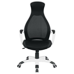 Офисное кресло Brabix Premium Genesis EX-517 (пластик белый, ткань/экокожа/сетка черная) 531573 в Магадане - предосмотр 3